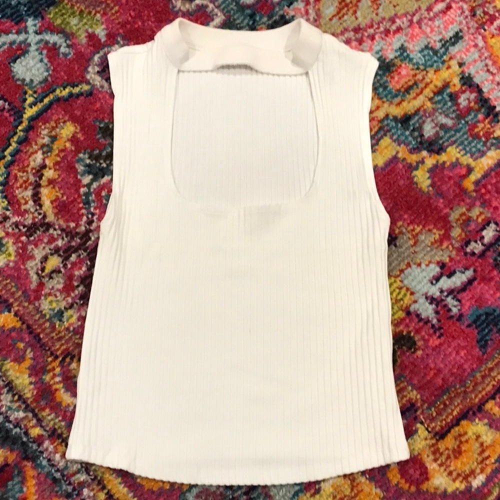 Elegant White ZARA Sleeveless Top size M NWOT